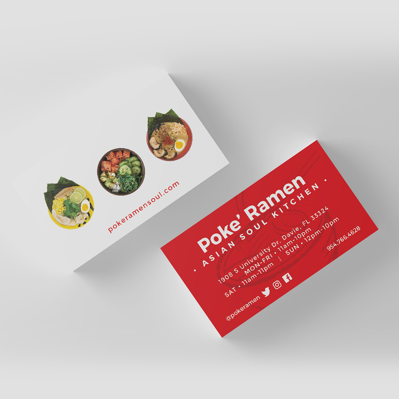 Poke Ramen | Business Card Design