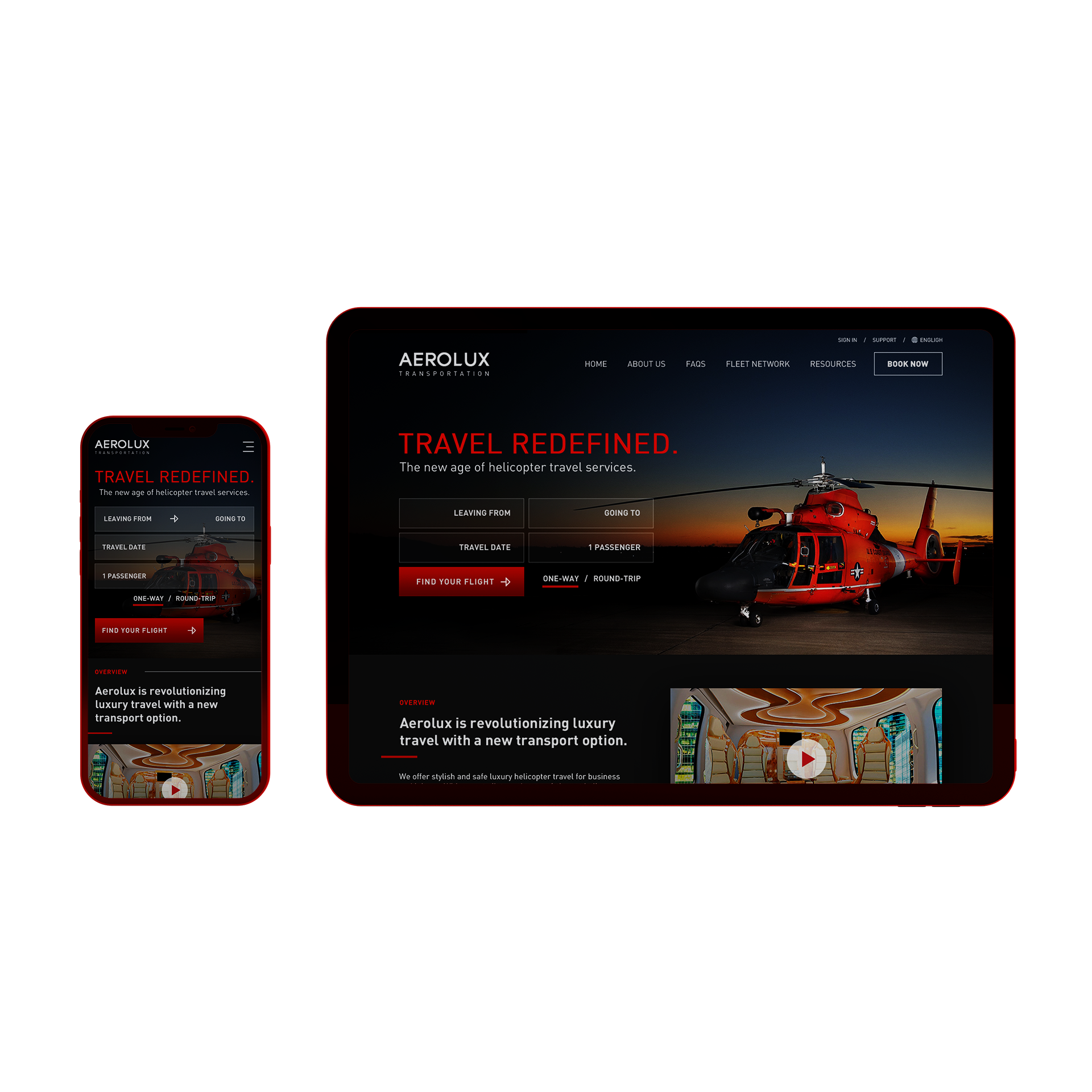 Aerolux Transporation | Website Design